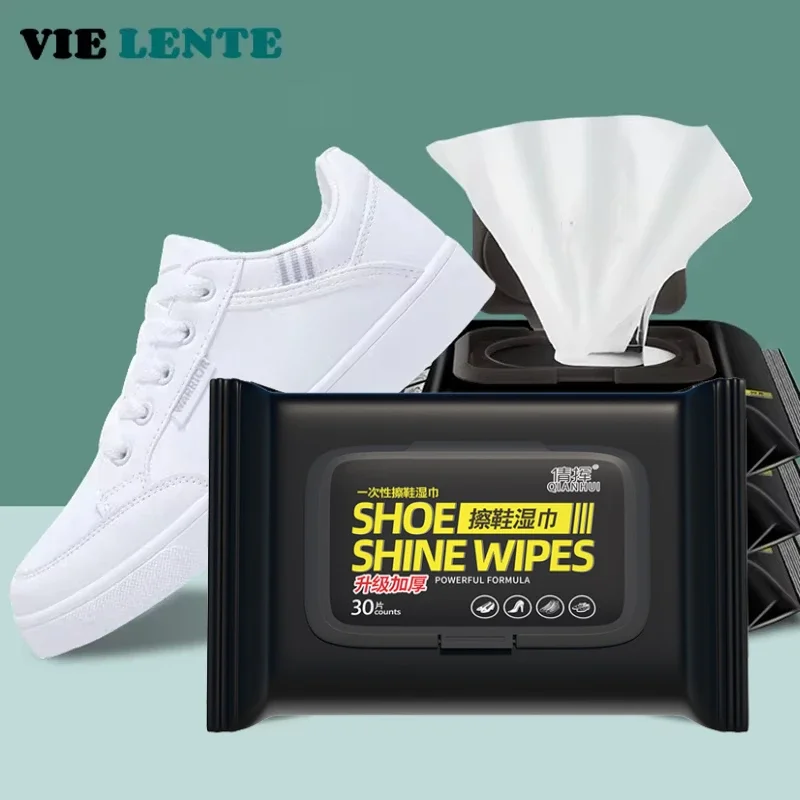 Sneakers Care - 12-60 個使い捨て靴クリーンワイプポータブル白靴クリーニングケアワイプスニーカークリーニングクイックウェットワイプ VIE LENTE