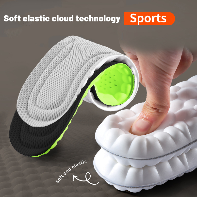 Sneakers Care - 1 ペアのメモリーフォームインソール靴用男性女性ナノ抗菌マッサージスポーツインソール足整形外科ケア靴底パッド