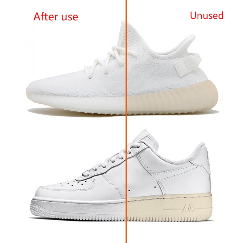 Sneaker Care Whitener - 2個抗酸化、美白靴ペンスニーカーに革スエード生地ソフト泡の靴ケア白くツール