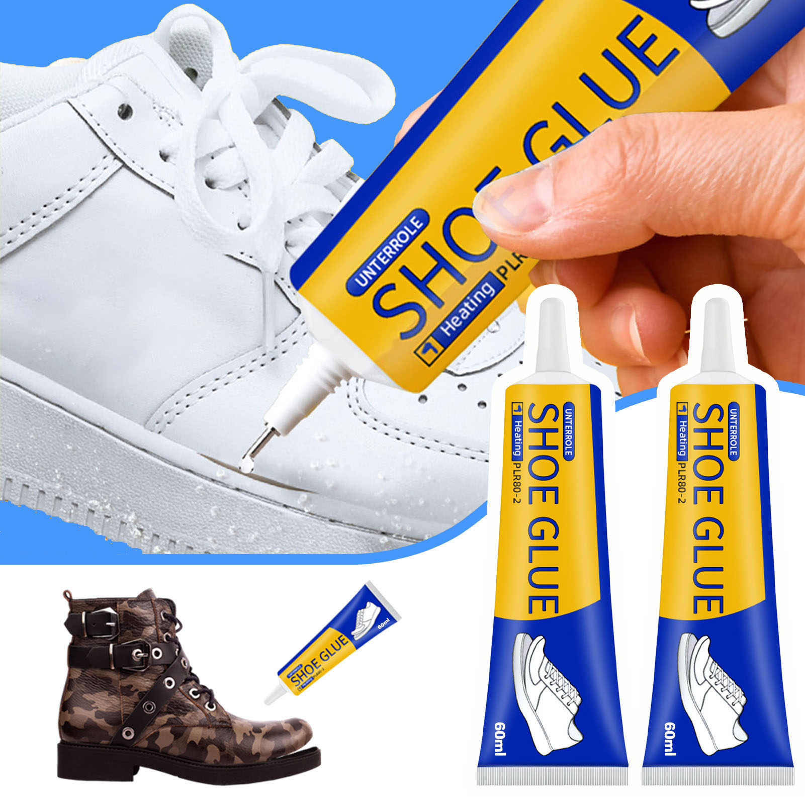 Sneakers Care - 1/2/3 個 60 ミリリットル強力な靴接着剤 DIY 靴接着剤樹脂防水ソフト靴修理接着剤スニーカーブーツ速乾性接着剤