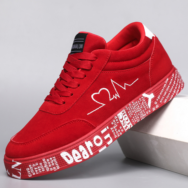 Sneaker Zone - 通気性のあるミッドトップスニーカー、ハート＆ミュージックグラフィックデザイン、カップル向けのカジュアルストリートウェアシューズ、バレンタインデー＆誕生日ギフト