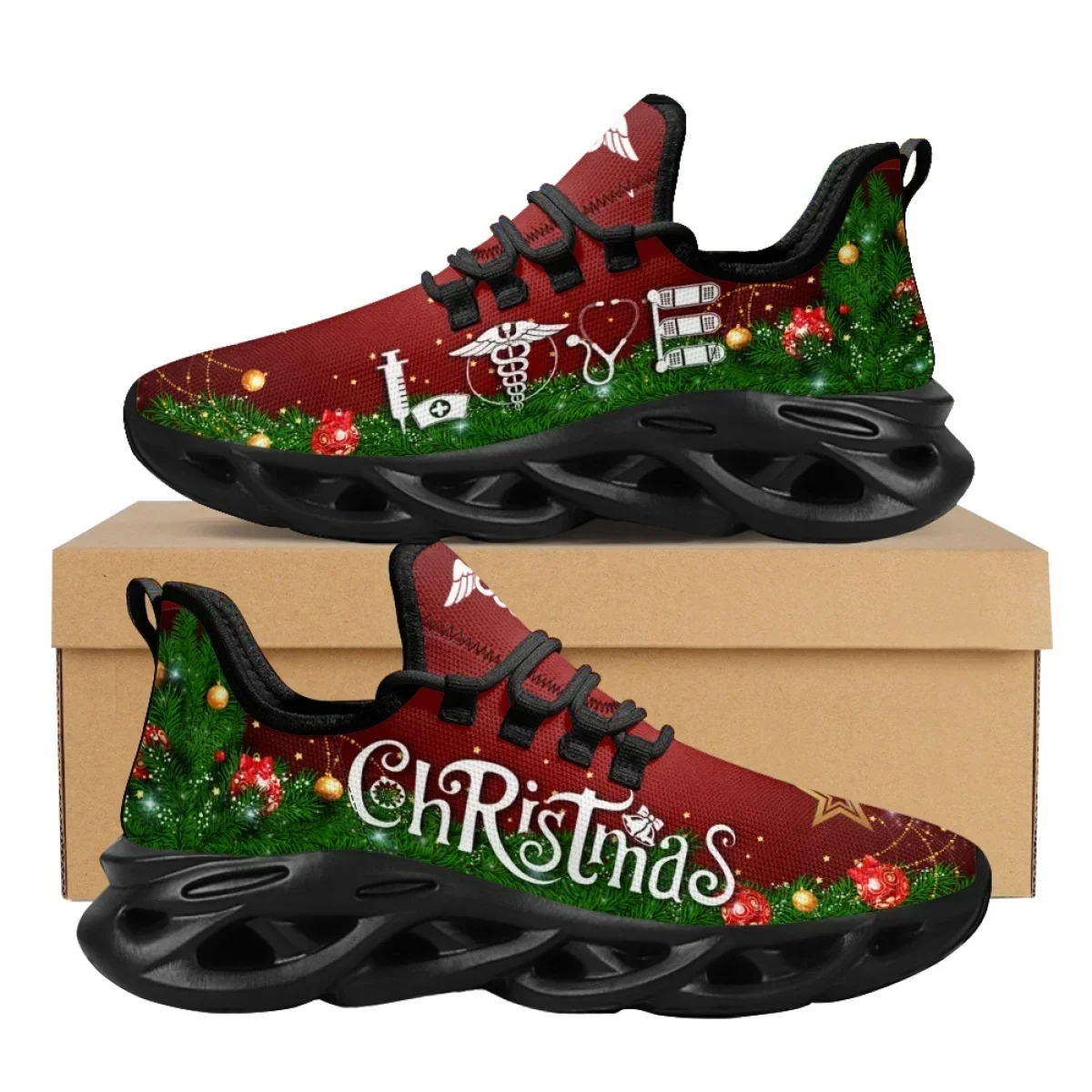 2023 クリスマススニーカー滑り止めランニングシューズ E - Sneakers Care のレビューと価格
